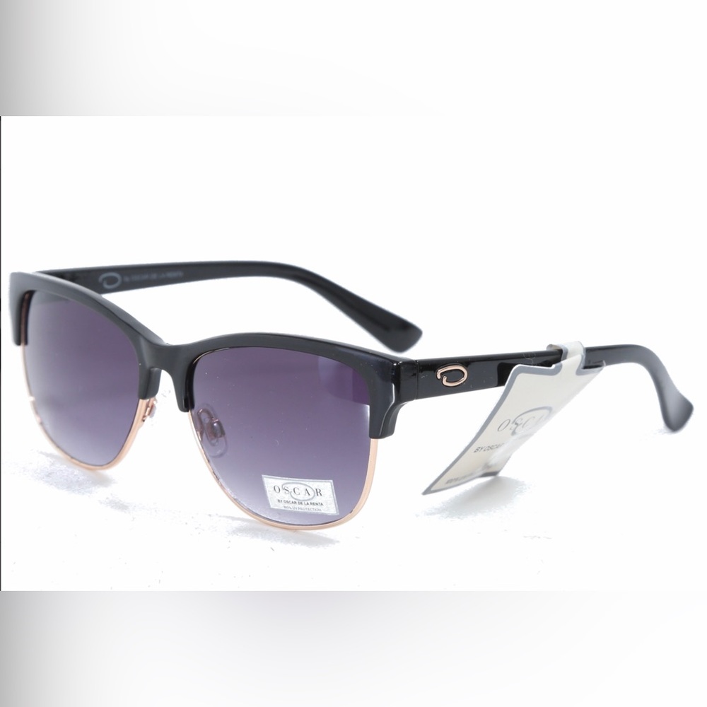 NWT Oscar De La Renta Black Gold Gradient Lens Sunglasses